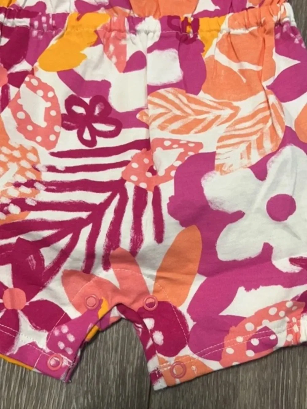 Carter's Girls Floral Cotton Dress in Pink, Orange & White